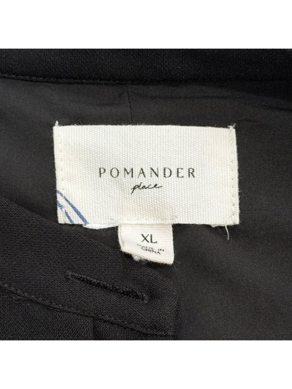 Pomander Place Womens Size XL Black Crepe Samantha Dress Puff Sleeve Gold-Button - Picture 5 of 7